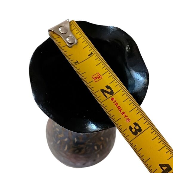 Brass Etched Gold Vase Brown Red Fluted Goth Witchy Kapasi Vintage Christmas - Picture 3 of 16